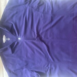 Purple Half-Zip Polo Shirt
